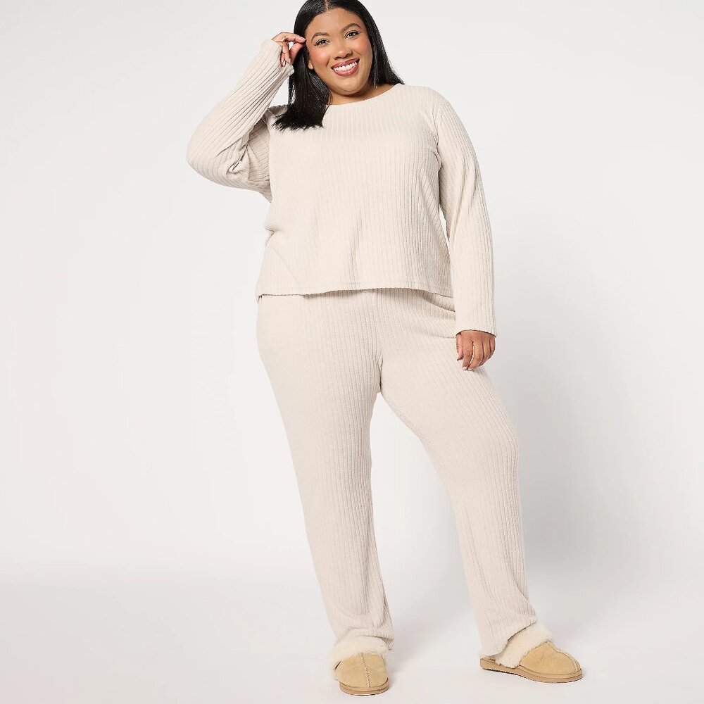 Berkshire Homewear Heathered Long Sleeve & Pant Hacci Set - Sz XS a655741